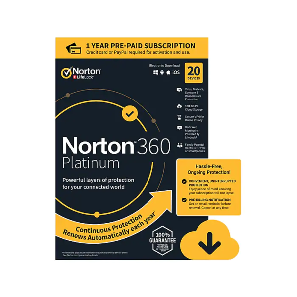 norton 360 download login